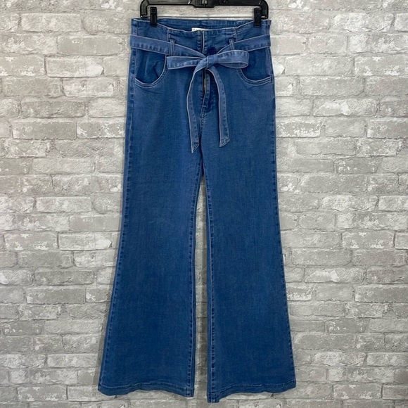 SJ STYLE High Rise Flare Jeans - Picture 1 of 5